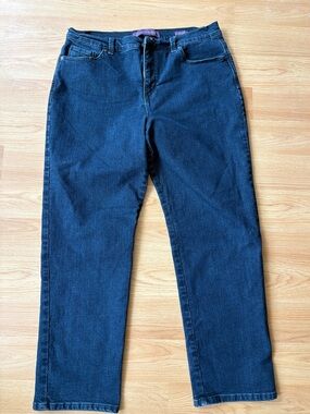 Gloria Vanderbilt Amanda Dark Blue Relaxed Jeans Size 16
